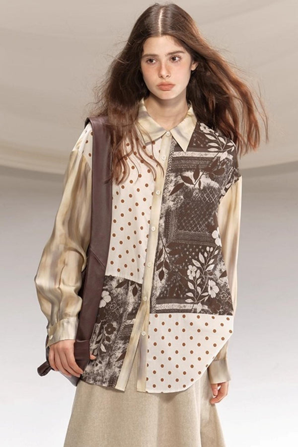 Fireplace Whispers Artistic Loose Shirt