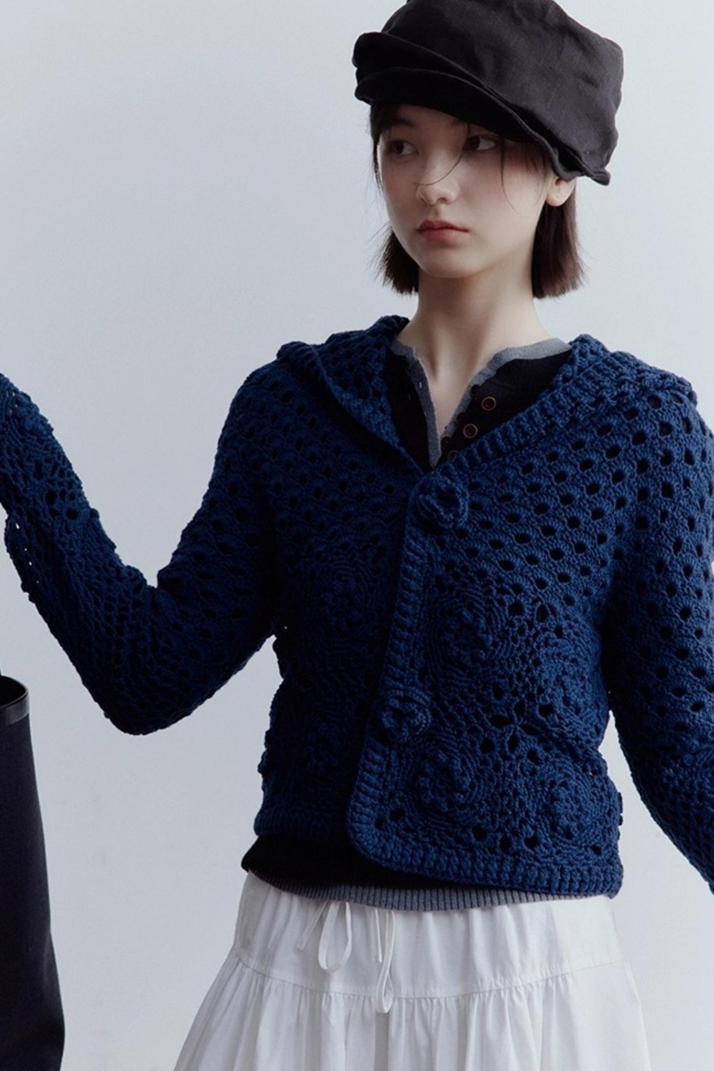 Midnight Rose Knitted Cardigan