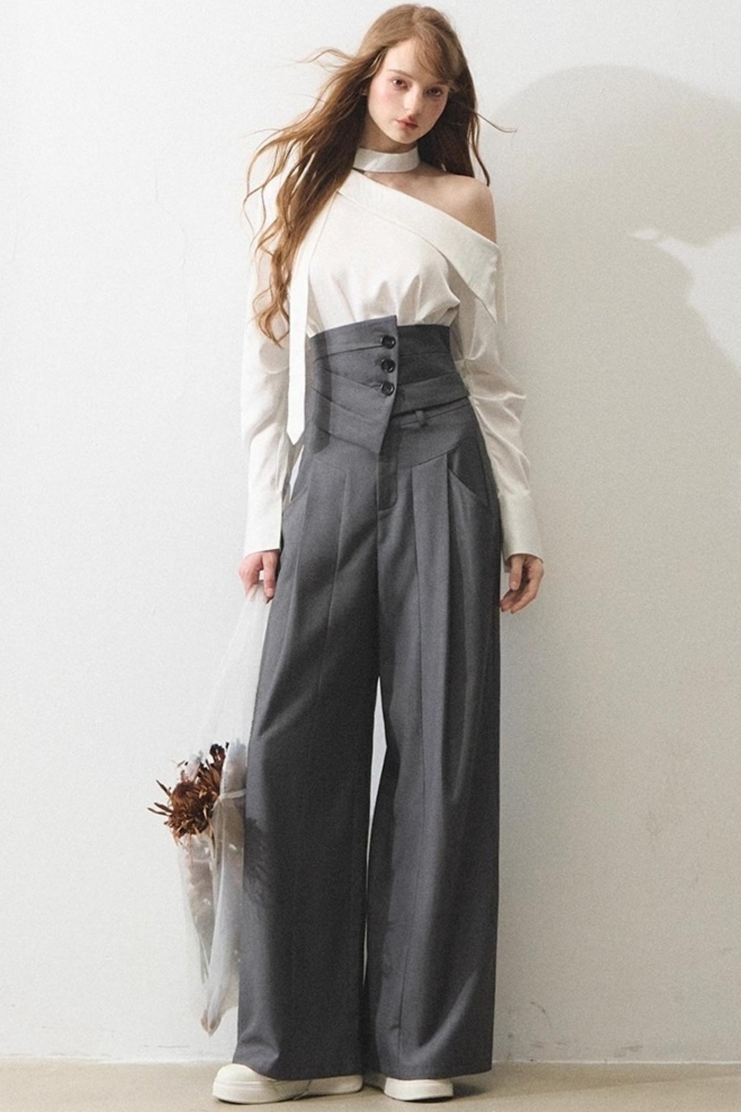 Mint Asymmetrical Shirt Set-Up