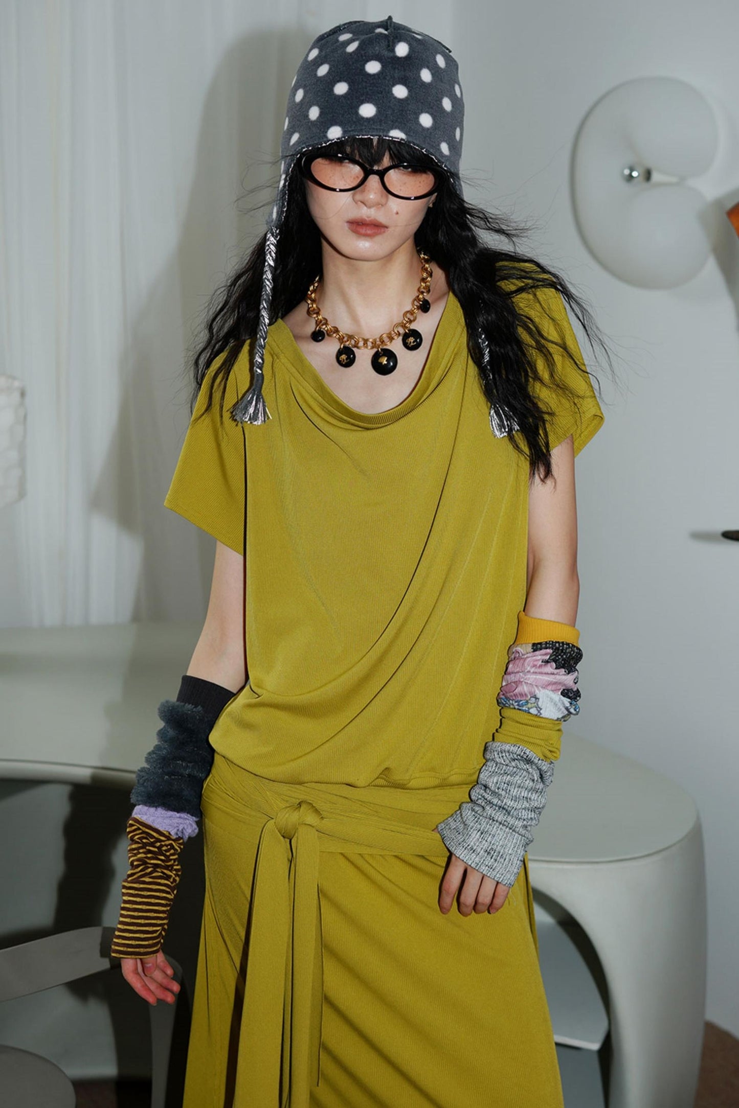 Swing Collar Maxi Dress