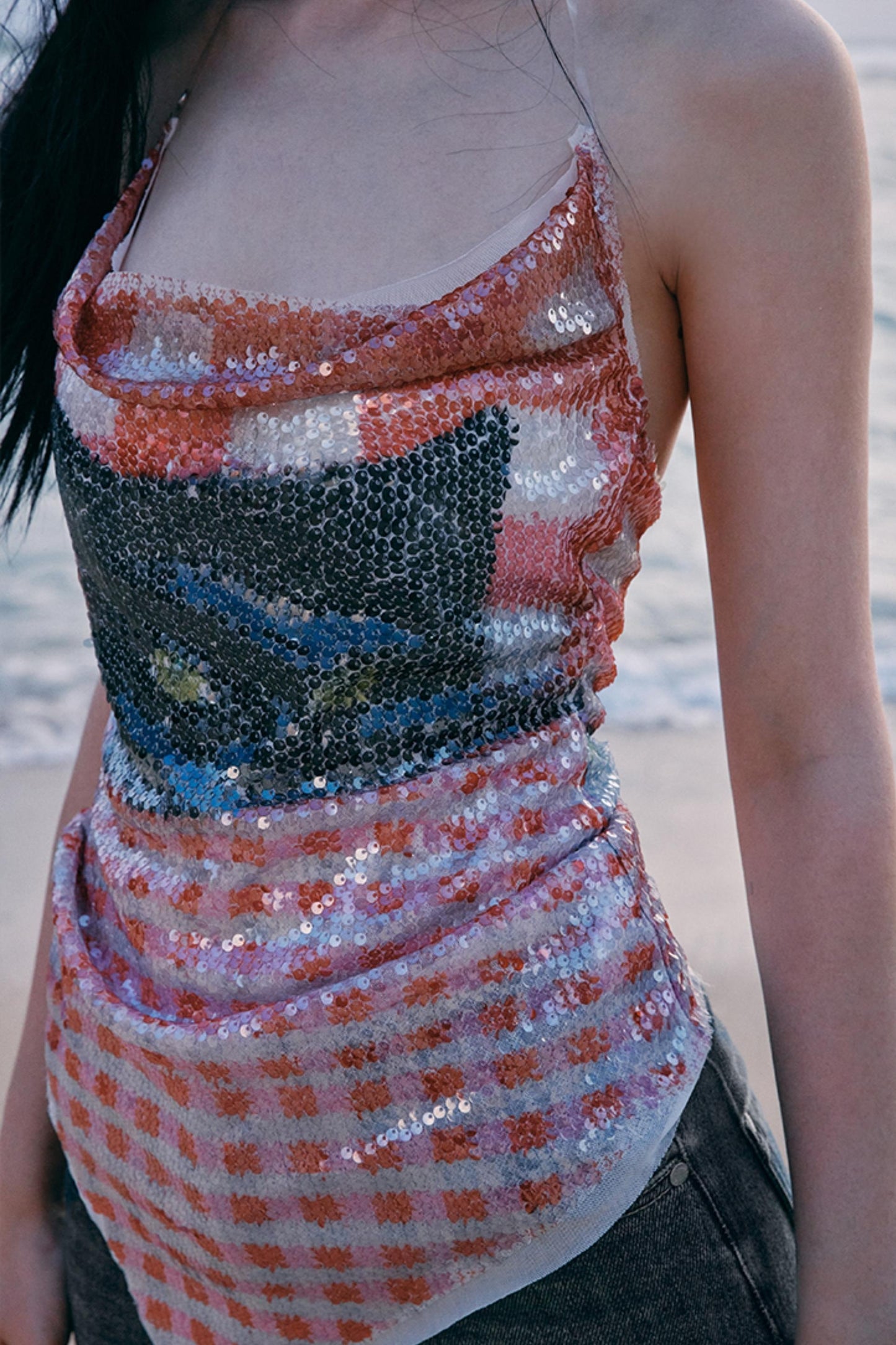 Summer Sparkling Floral Cami Top