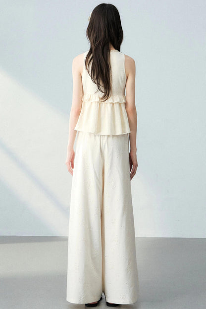 Lace Camisole Floral Pants