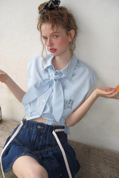 Tie-Back Sleeveless Top