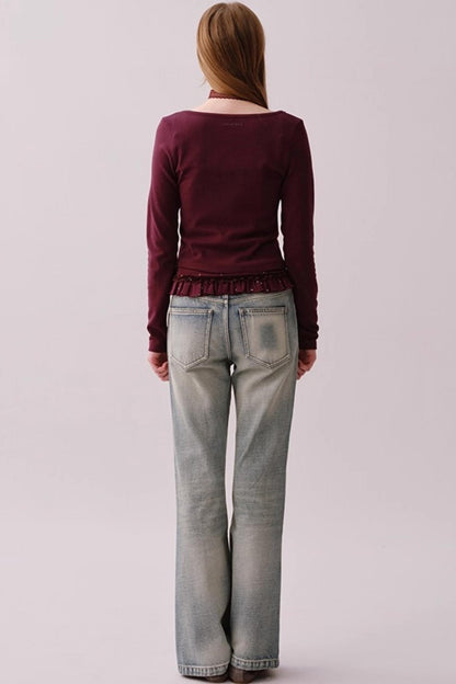 Retro Polka Dot Lace Cardigan Set