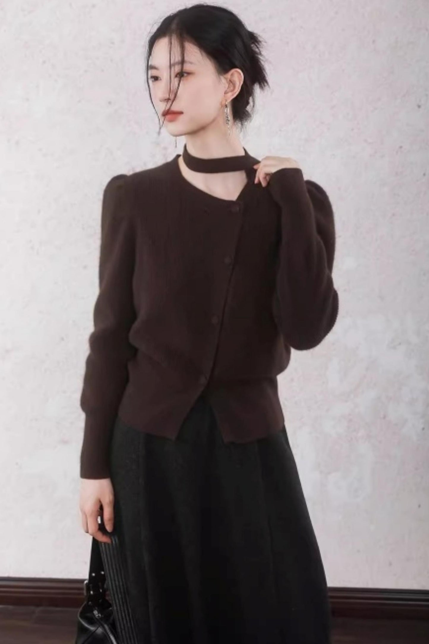 Asymmetrical Ribbon Sweater