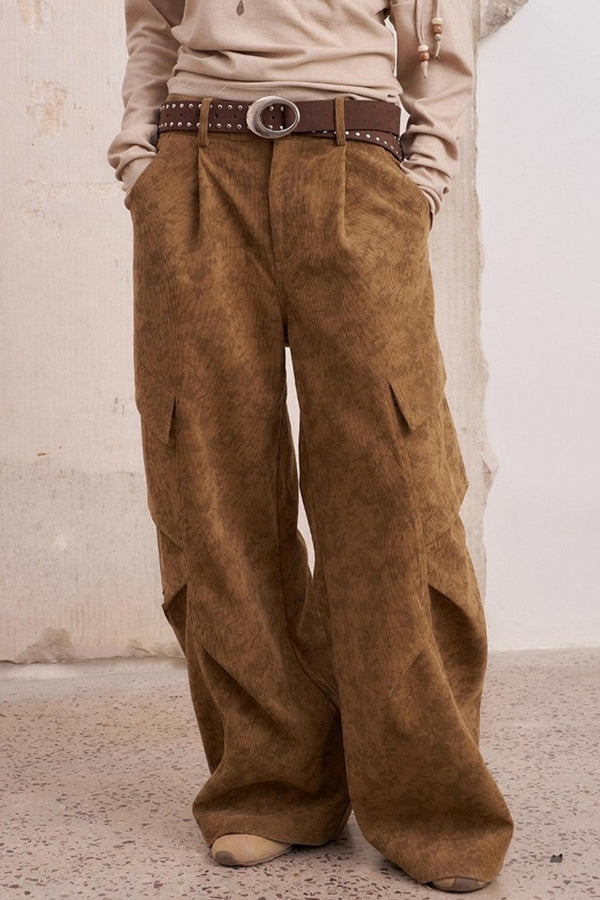 Vintage Print Cargo Pants