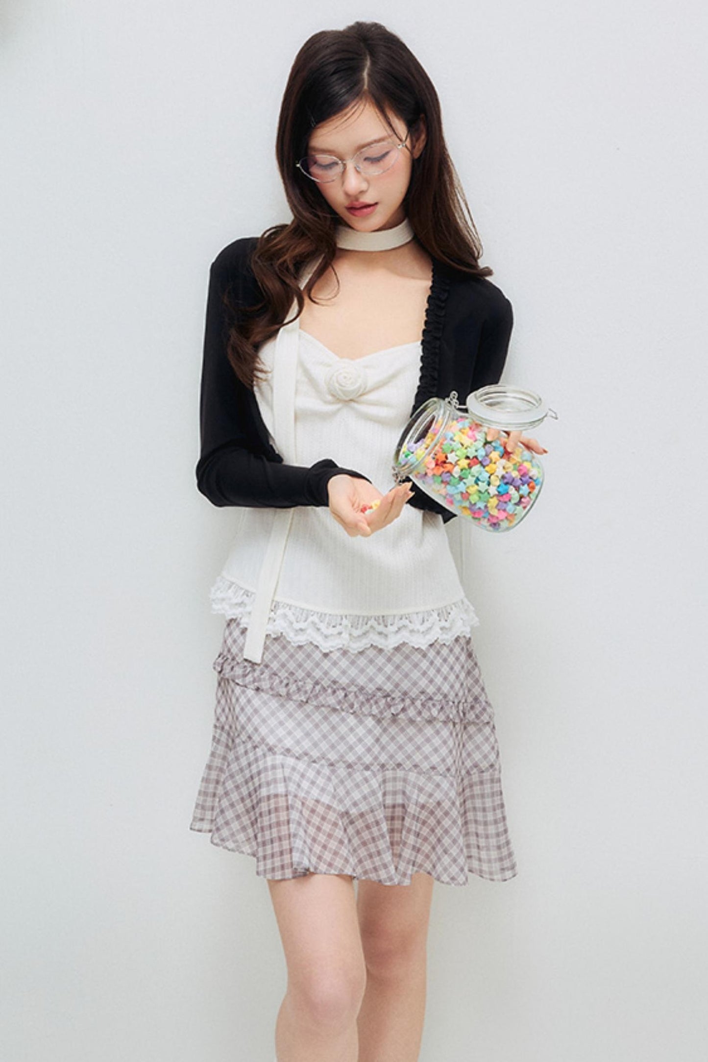 Unregelmäßiger, flauschiger Chiffon-Rüschenrock - 60% Rabatt!