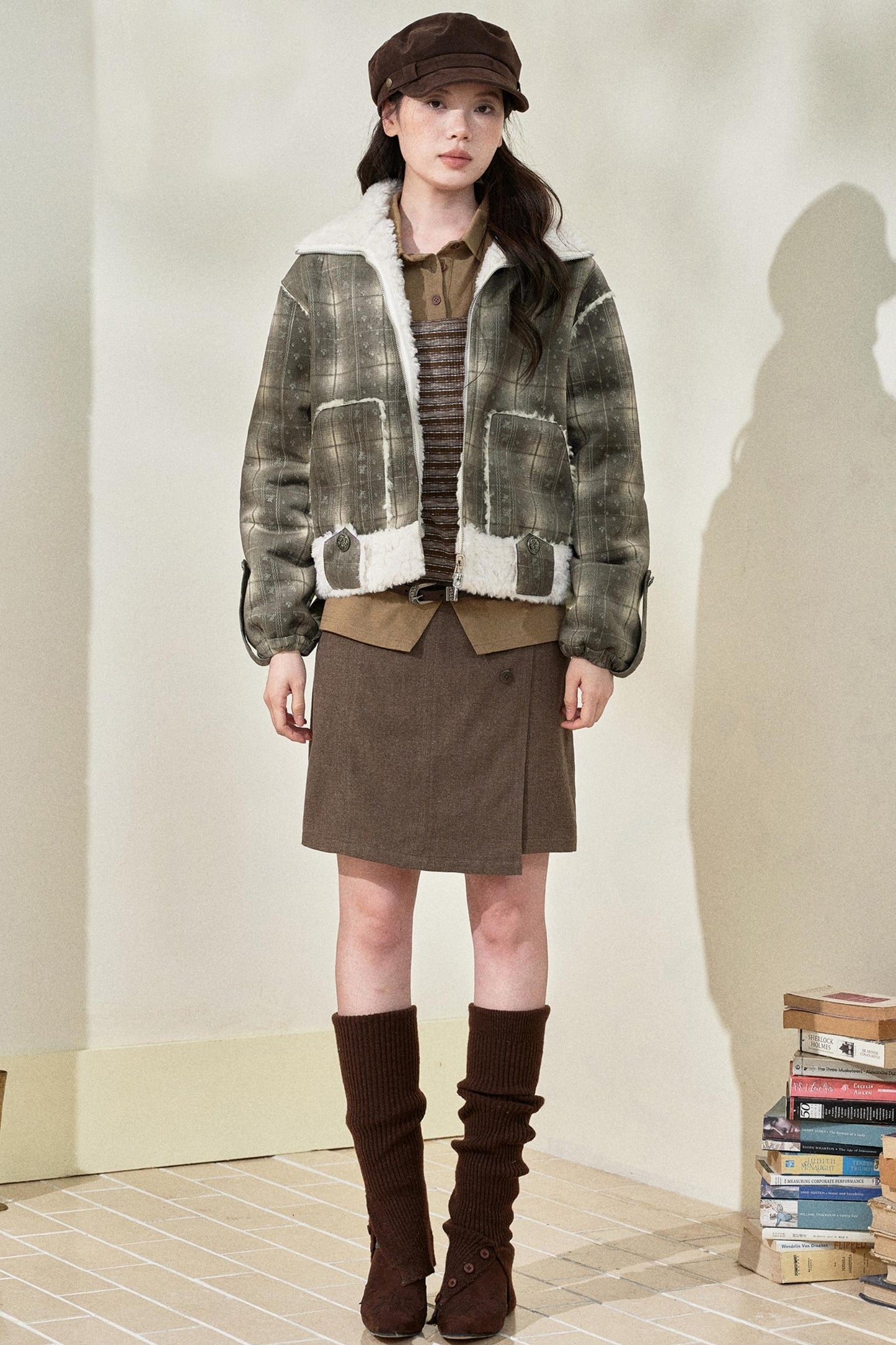 Burgundy Plaid Reversible Jacket