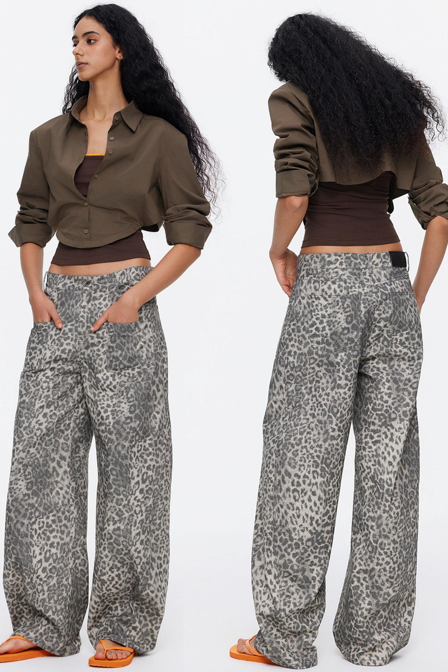 Retro Cotton Leopard Pants