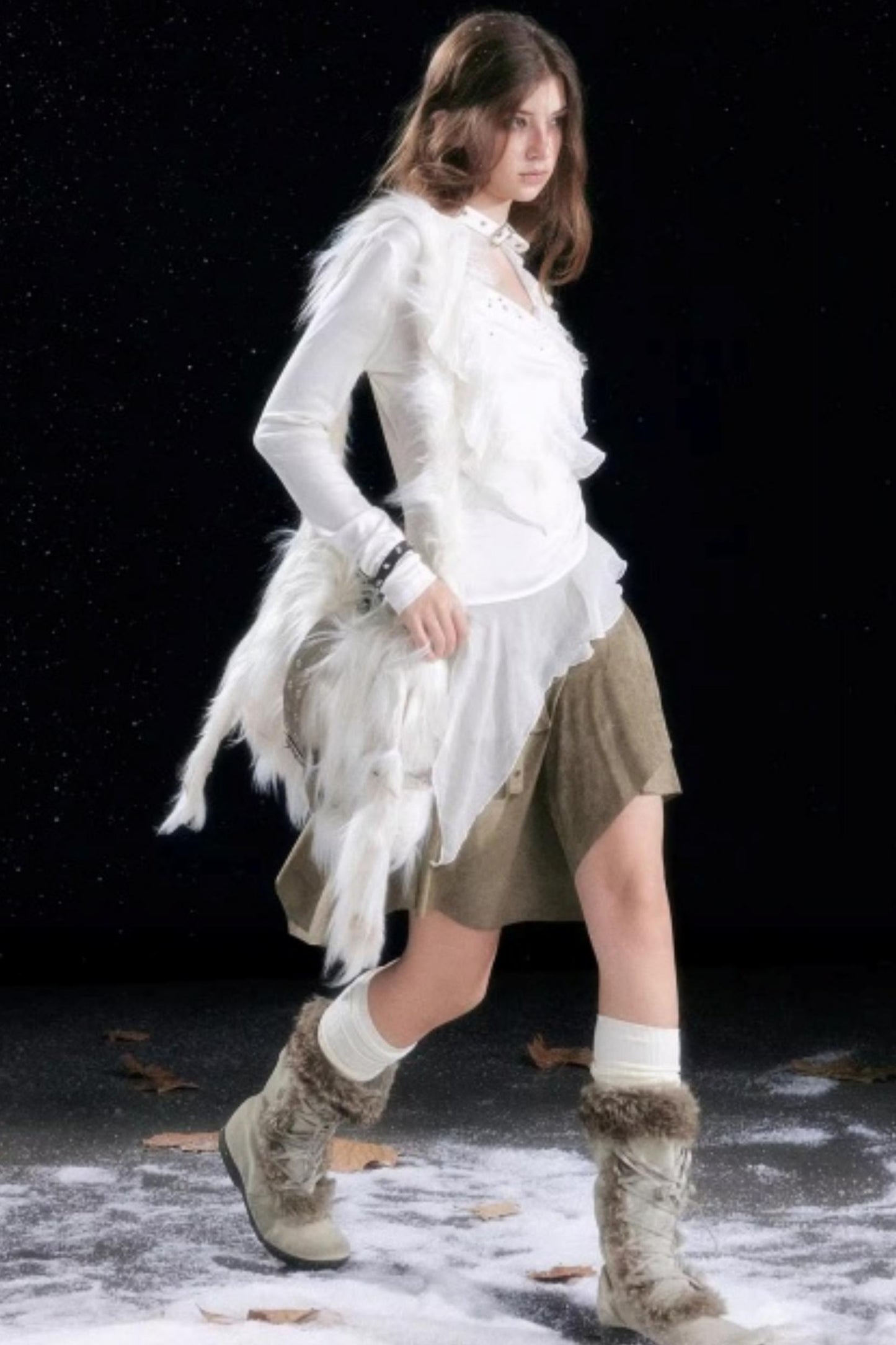 Punk Rabbit Ear Furry Bag