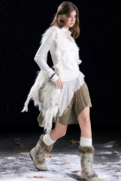 Punk Rabbit Ear Furry Bag