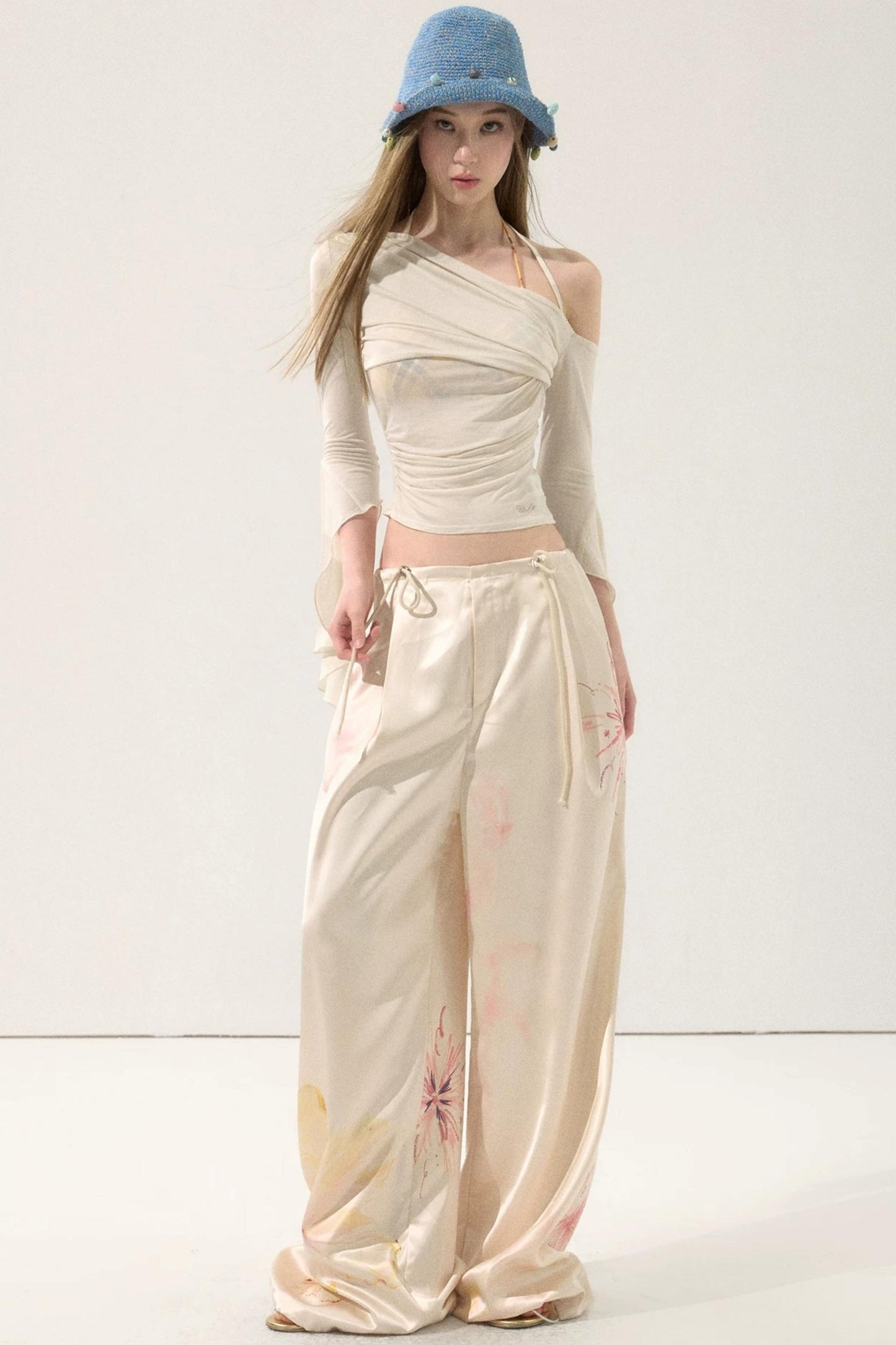 Gradient Print Drawstring Pants