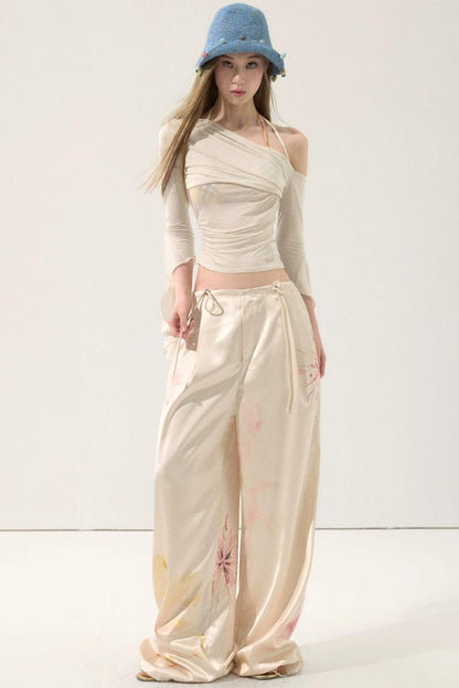 Gradient Print Drawstring Pants