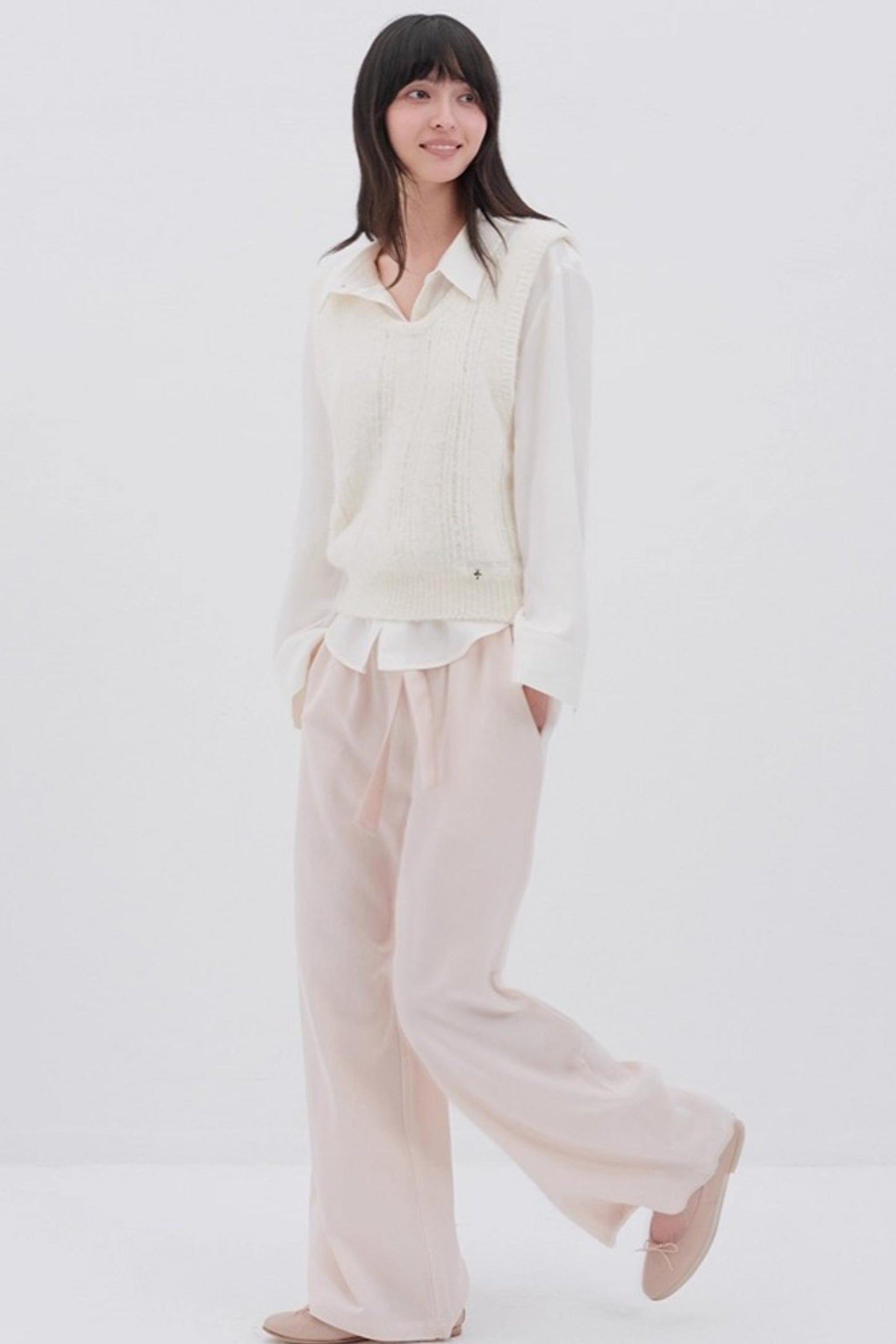 Lyocell Wool Drawstring Slacks