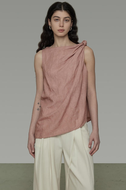 Twisted Pink Sleeveless Camisole