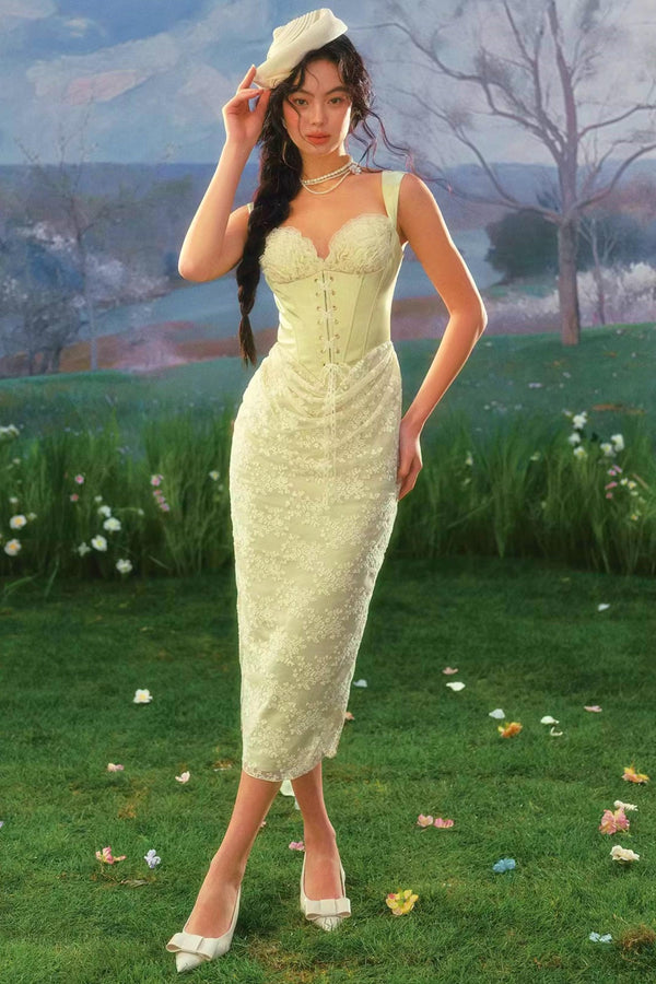 Jade Satin Princess Dress