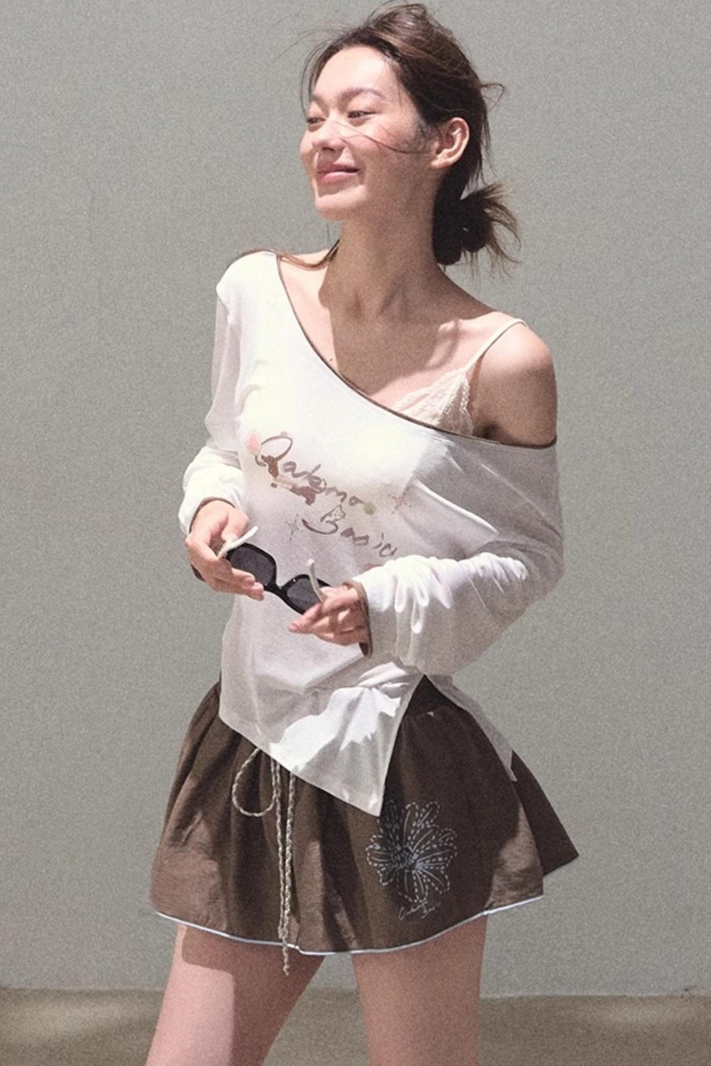 Tencel Blend Cowl Knit Top