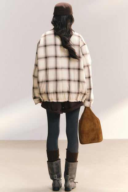 Reversible Suede Plaid Jacket