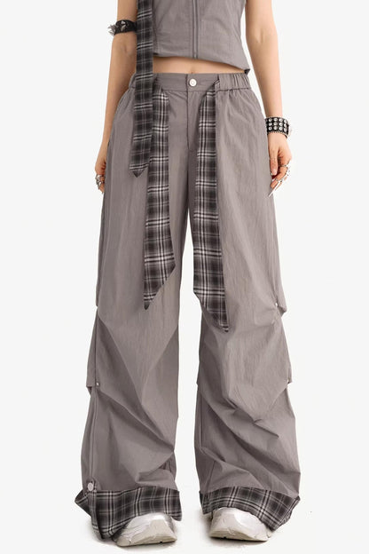 Plaid Halter Vest V-Neck Suit Set-Up