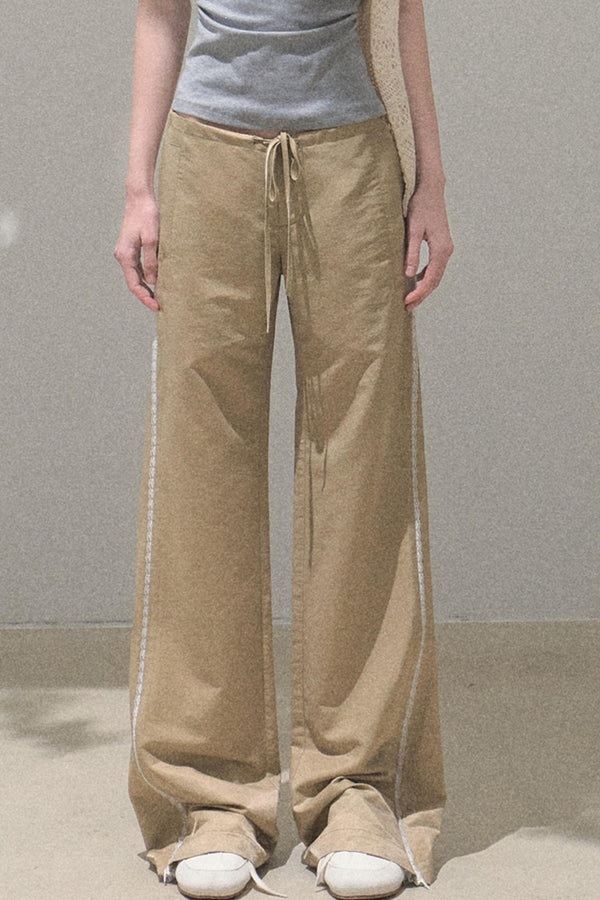 Copper Tencel Wide-Leg Pants