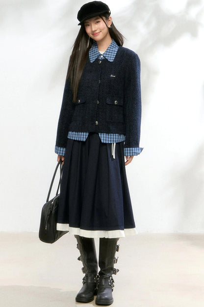 Autumn Pleated A-Line Skirt