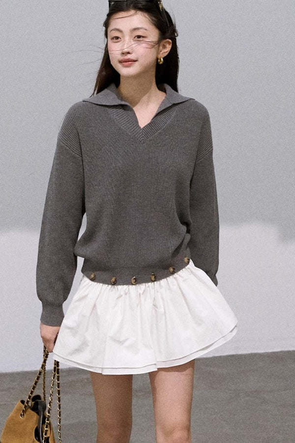 Wool V-Neck Temptation Dress