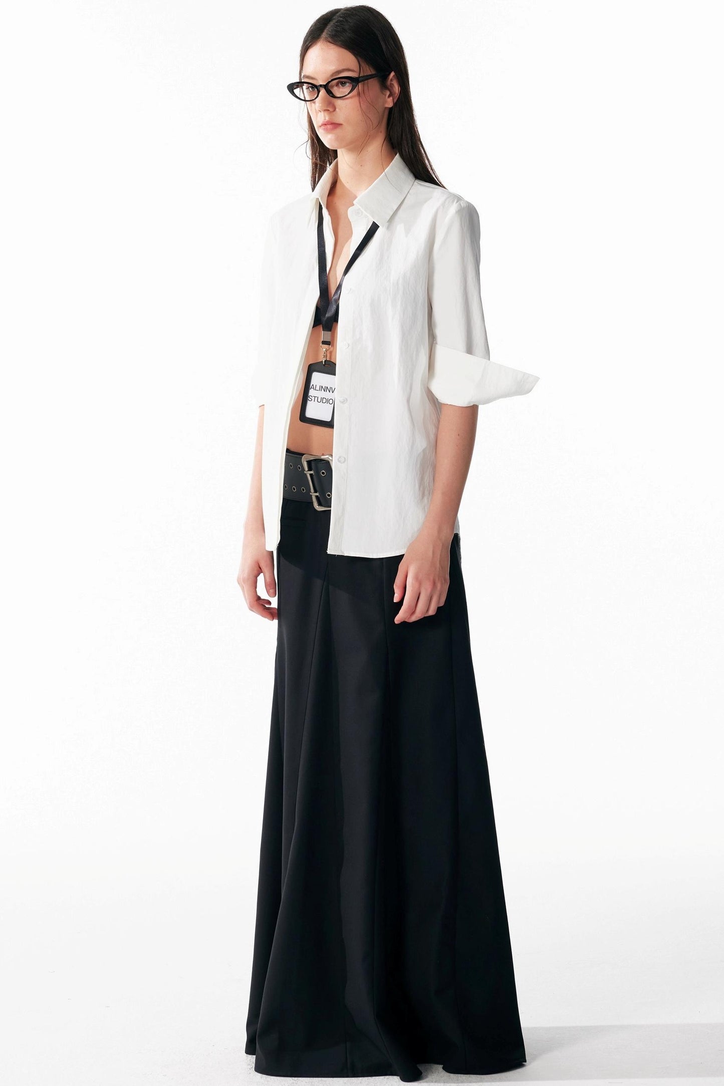 Versatile Cropped Shoulder Shirt