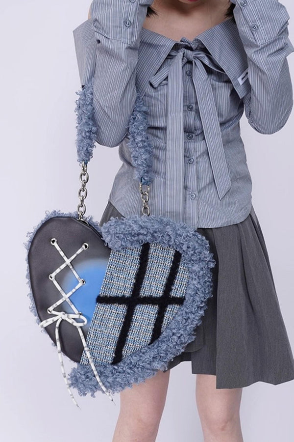 Graffiti Patchwork Heart Bag