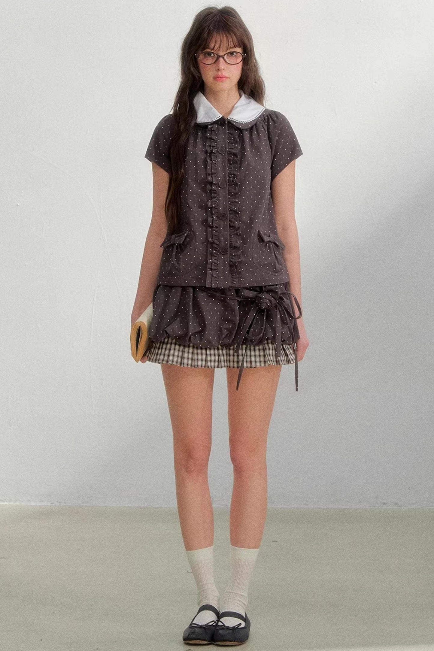 Orderly Wave Floral Skirt Set-Up