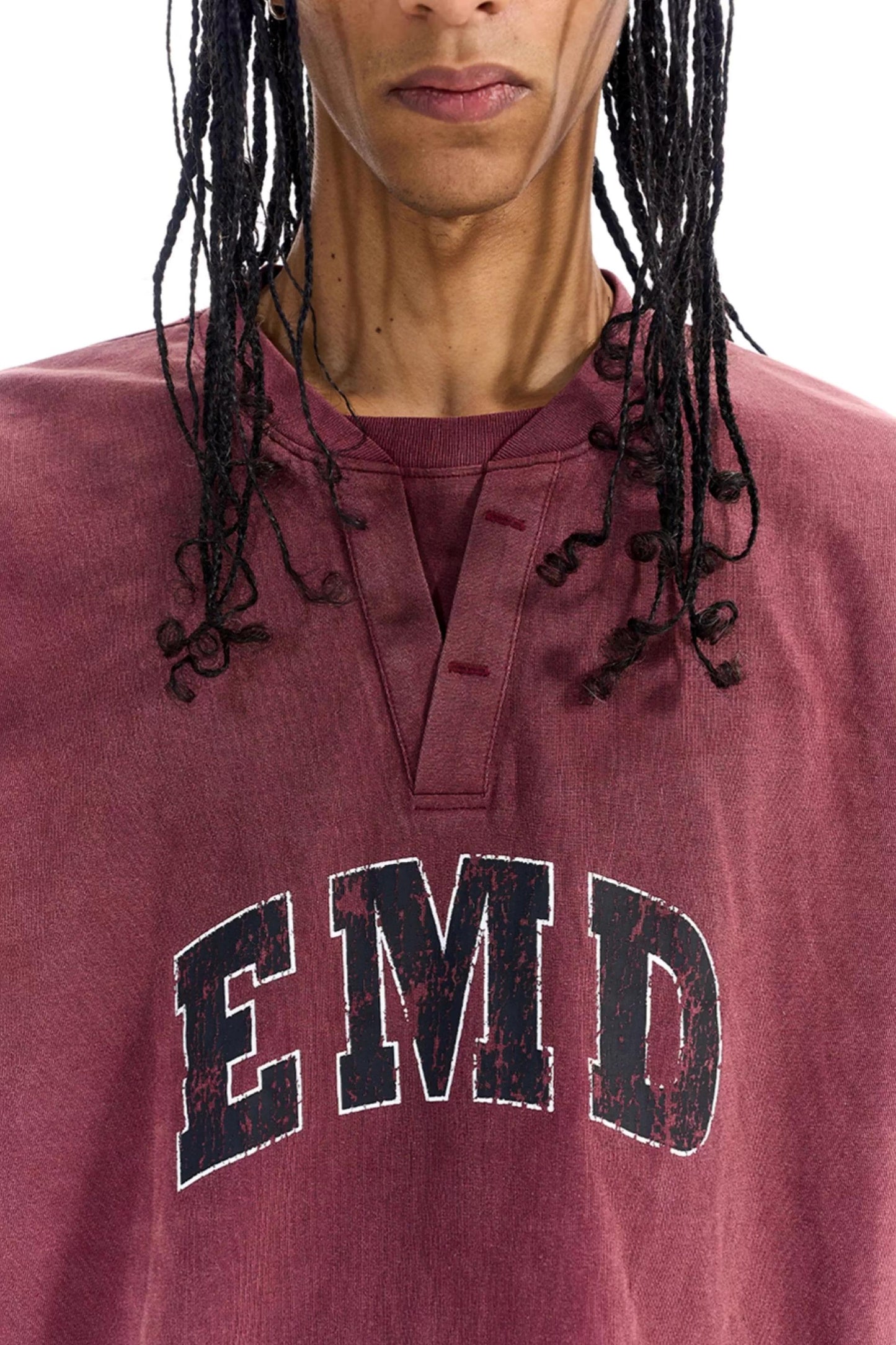 Washed Double Collar T-Shirt