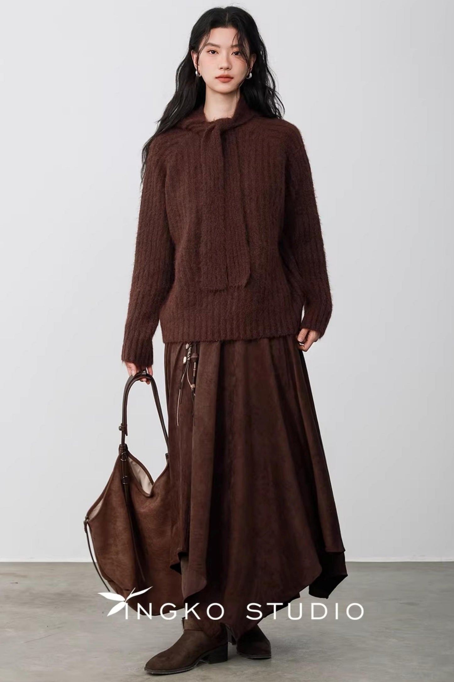 Hollow Cocoa Hood Sweater