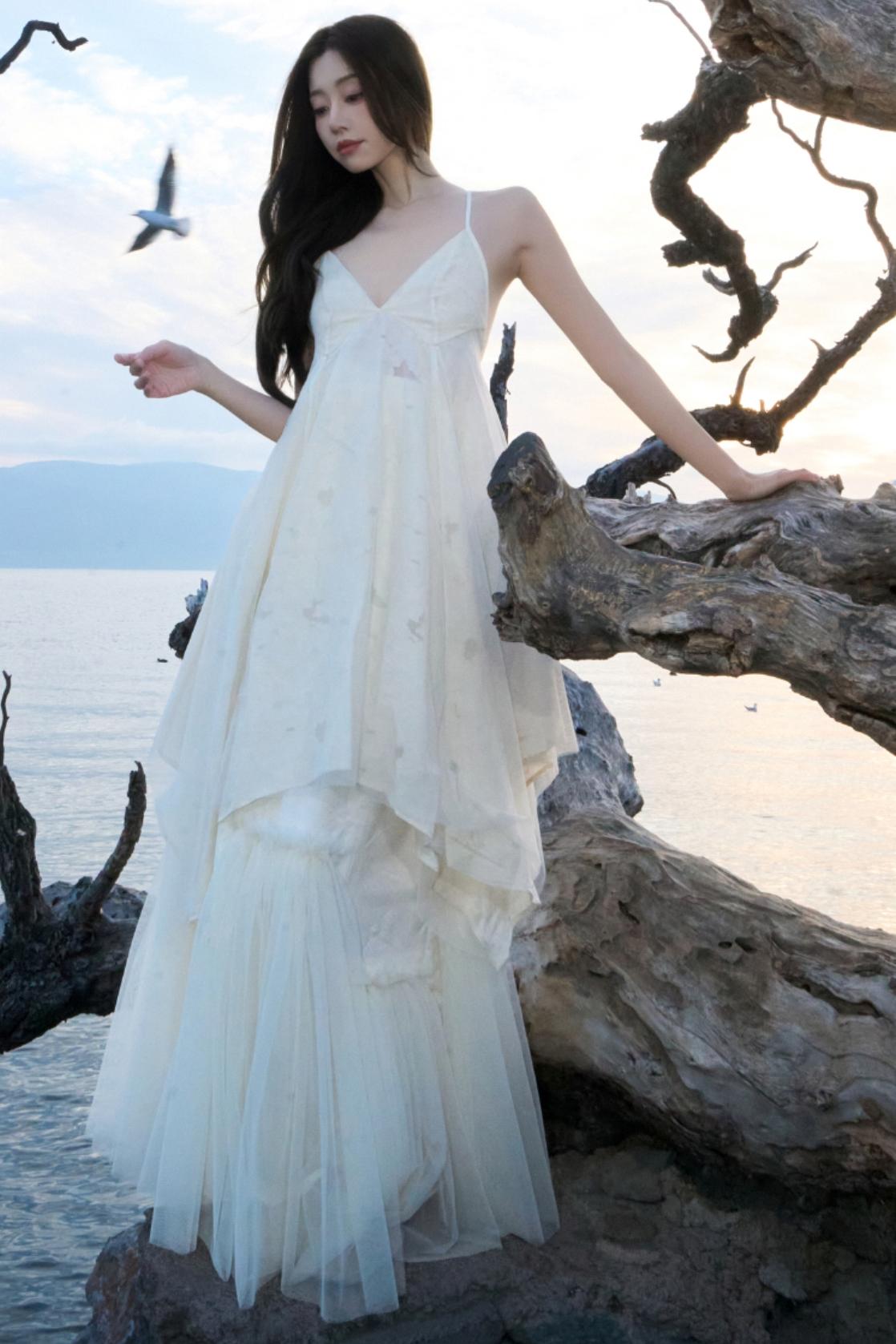 Spring-Summer Mesh Halter Dress