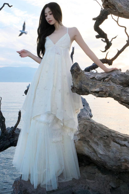 Spring-Summer Mesh Halter Dress