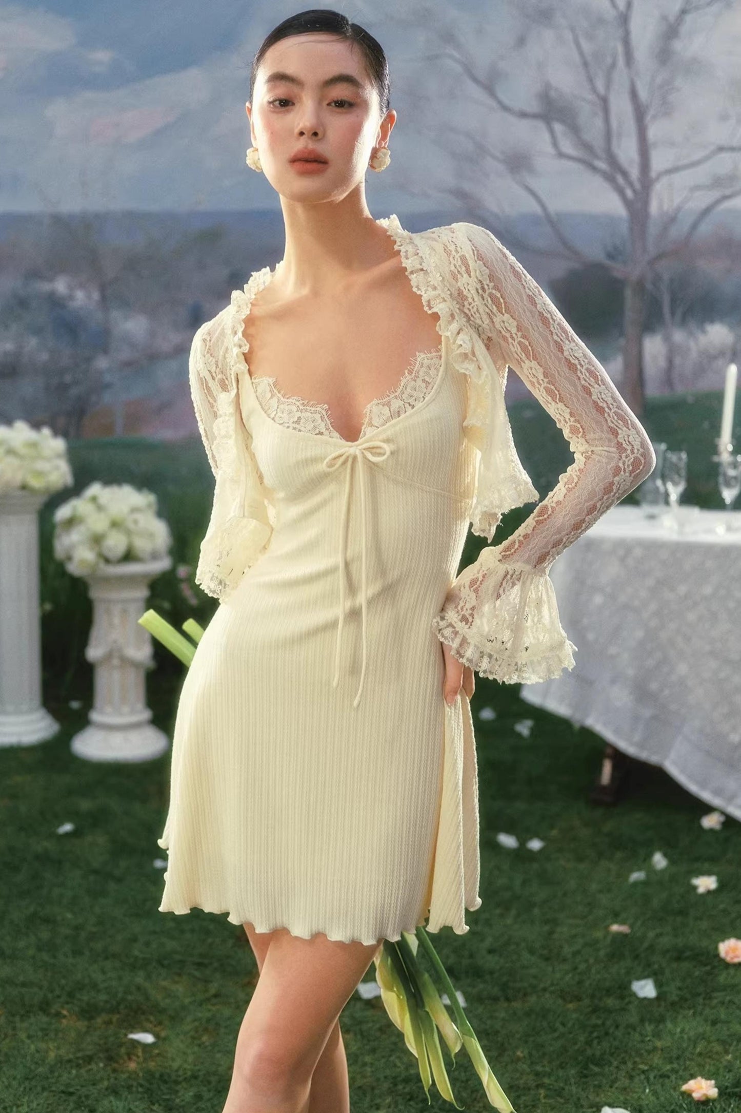 Spitzenkleid-Set Geisterbraut