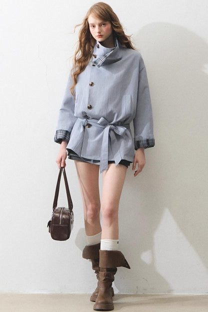 Vintage Loose Tunic Trench Coat