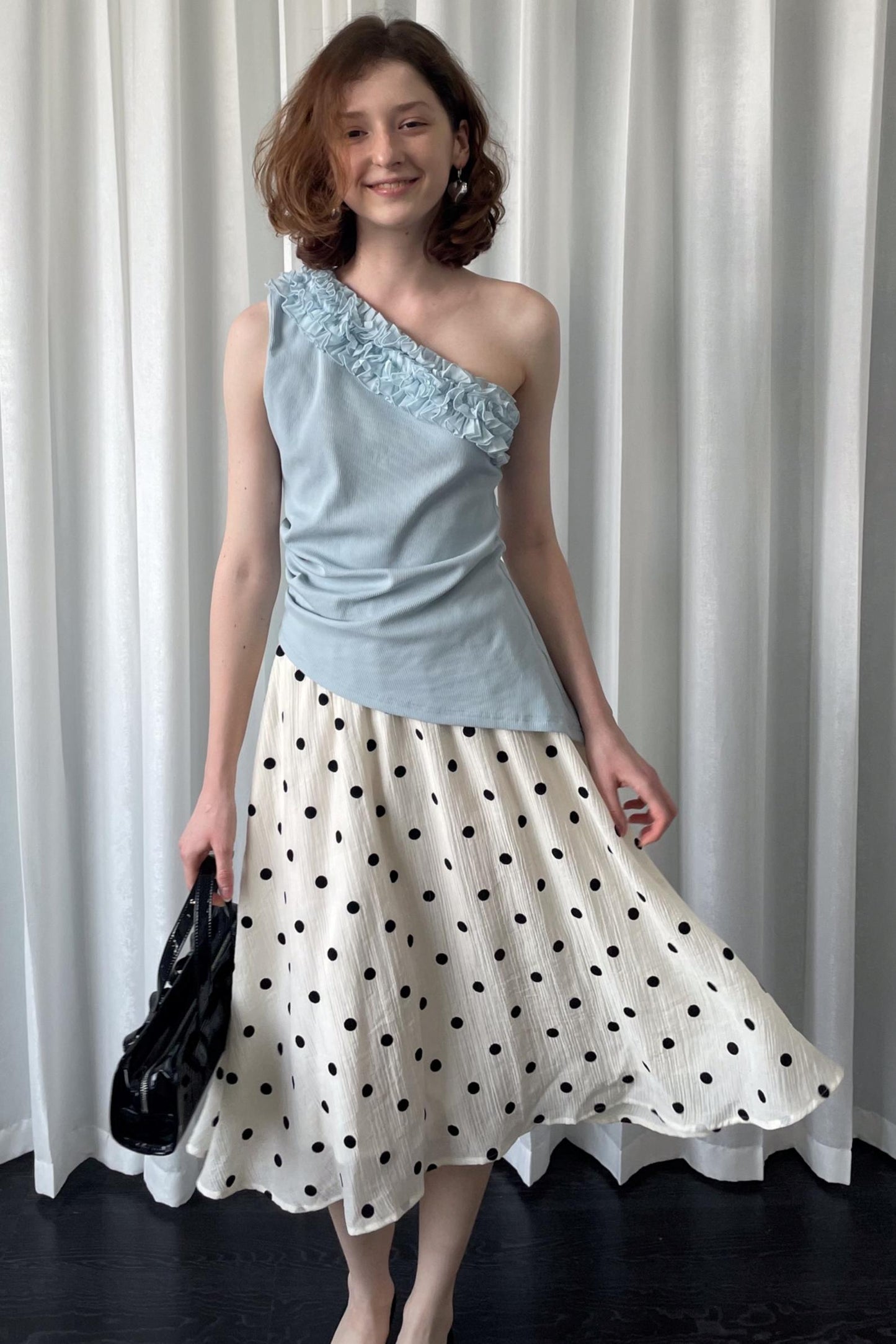 Polka Dot Beige Skirt