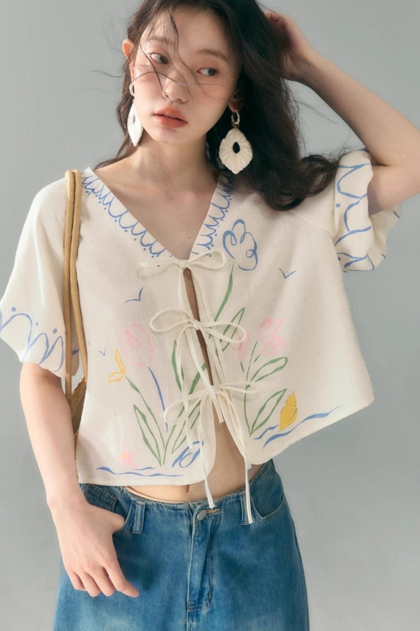 Morning Dew Tulip Tencel Linen Strappy Set-Up