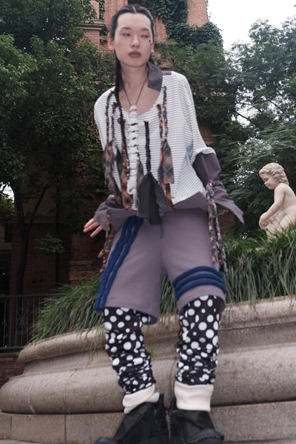 Multi-Tie Loose Long Sleeves Top