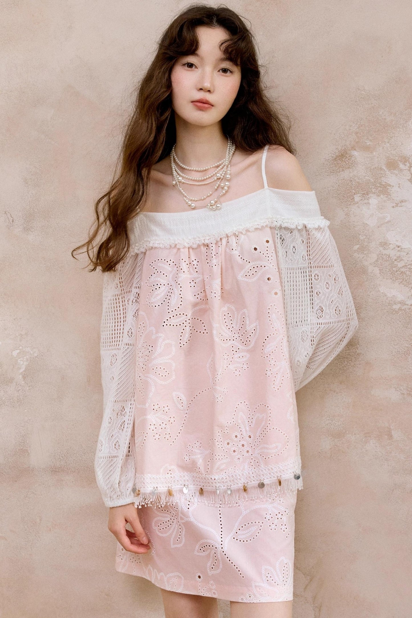 Original Pink Flower Suspender Top