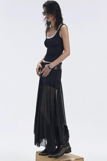 Breathing Black Summer Skirt