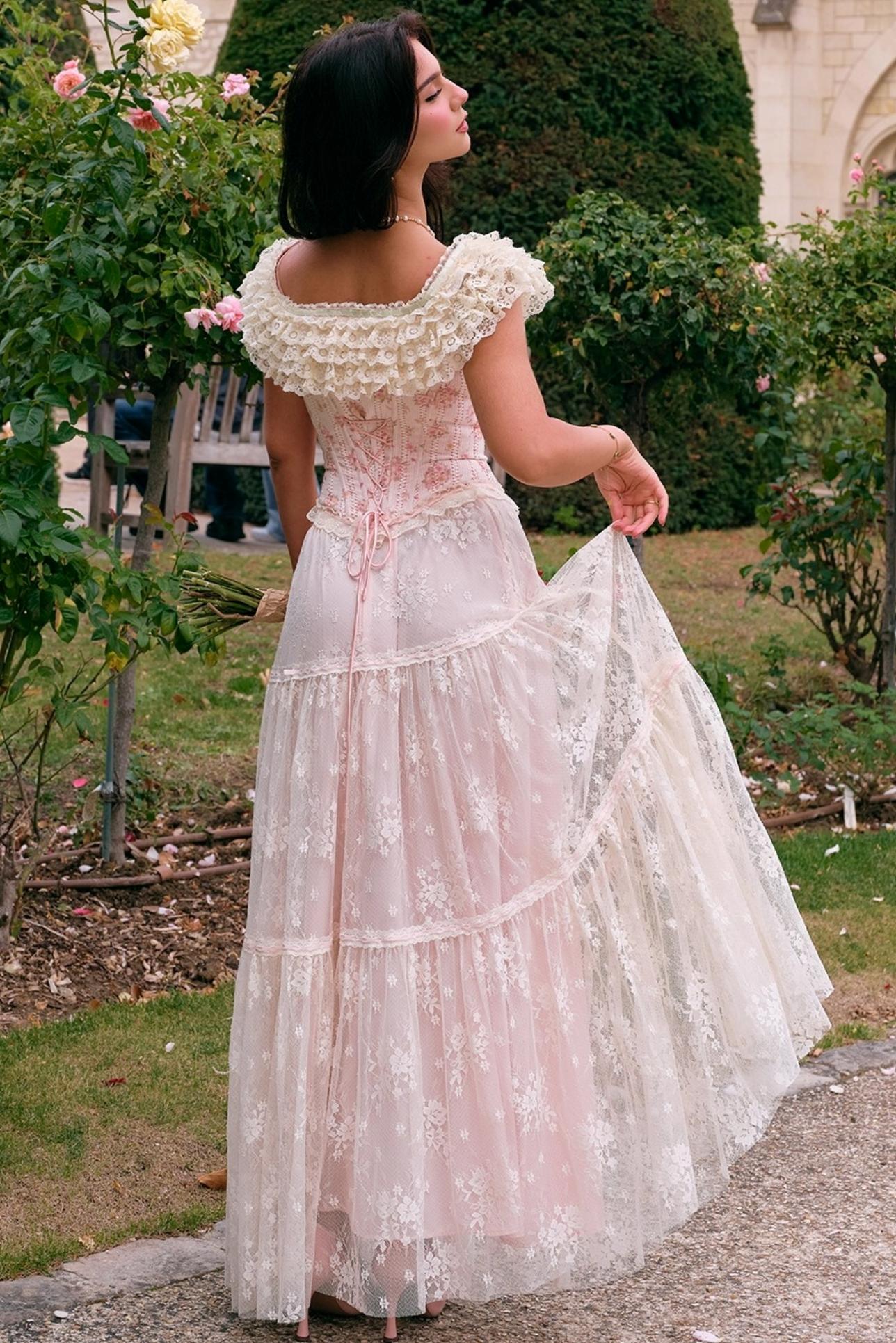 Morning Dew Lace Skirt Set-Up