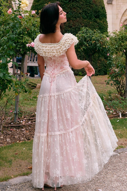 Morning Dew Lace Skirt Set-Up