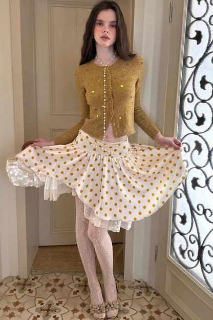 Sweet Retro Crew Neck Cardigan