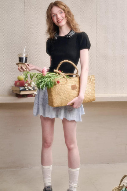 Frozen Flowers Wool Top