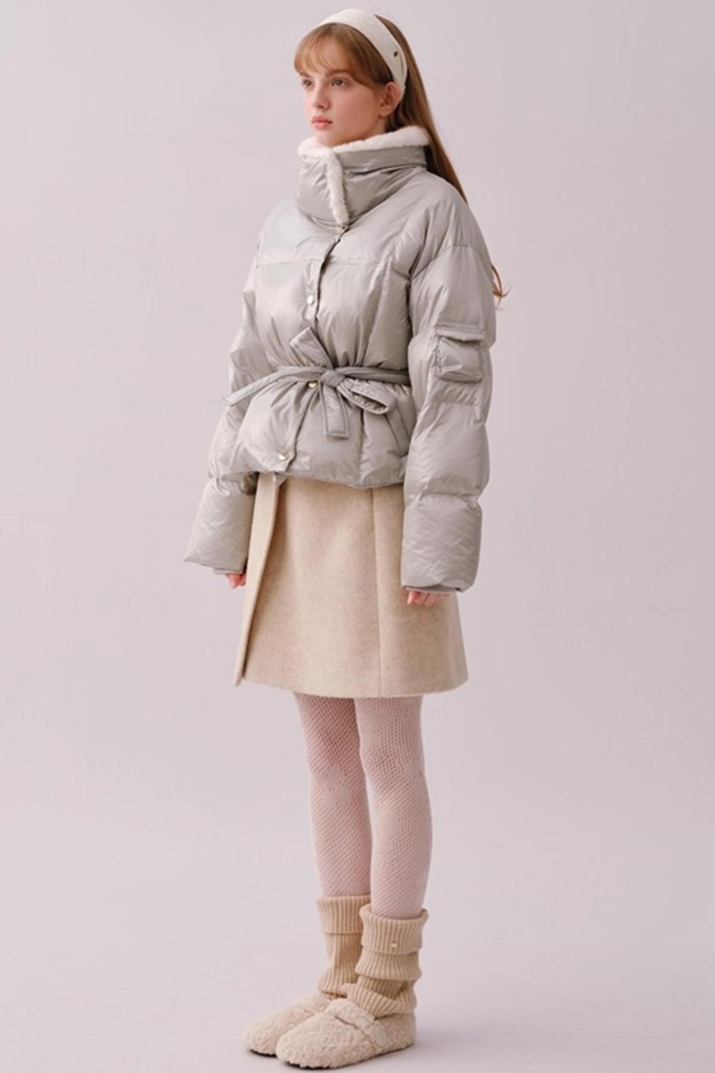 Heavy Wool Diagonal Skirt