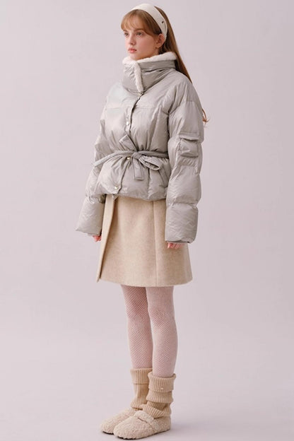 Heavy Wool Diagonal Skirt