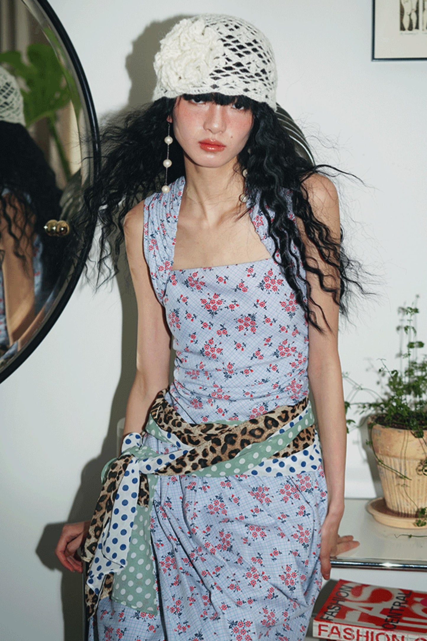 Floral Asymmetrical Crop Dress