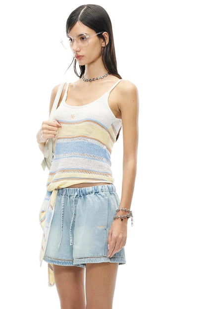 Loop Yarn Striped Camisole