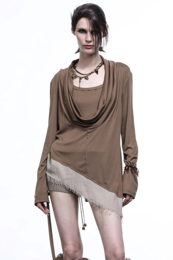 Hustle Lyocell Knit Collar T-shirt