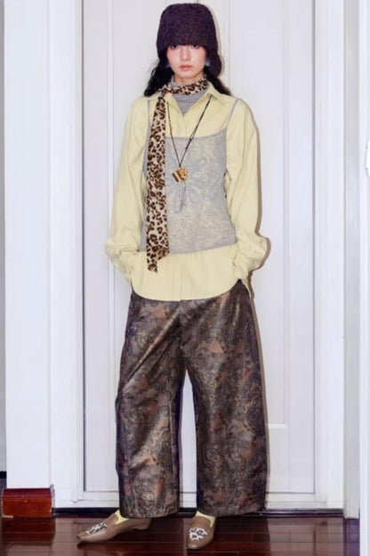 Solid Color Embroidery Vest Top